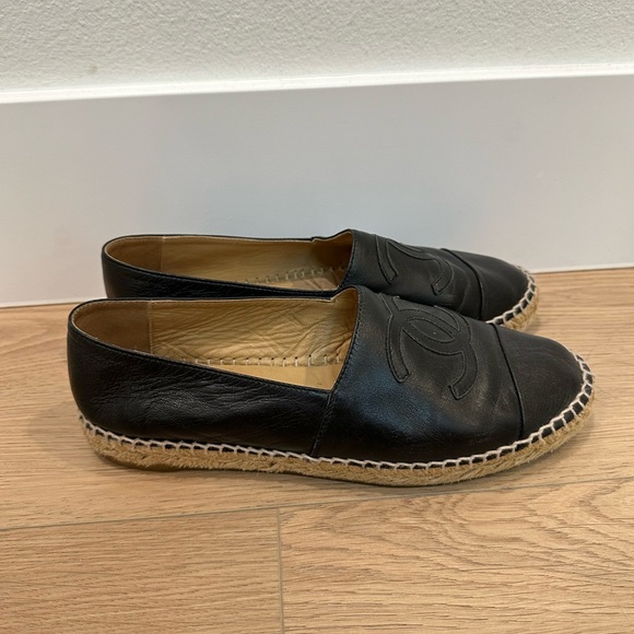 Chanel Espadrilles - Black Leather - Picture 6 of 7